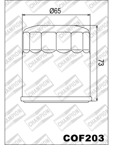 filtro de aceite champion para moto cof203