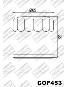filtro de aceite champion para moto cof453 2
