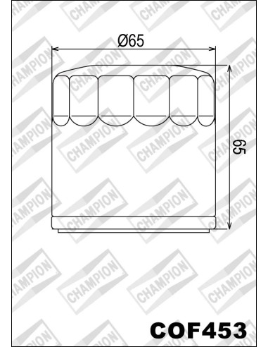 filtro de aceite champion para moto cof453
