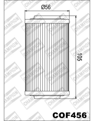 filtro de aceite champion para moto cof456