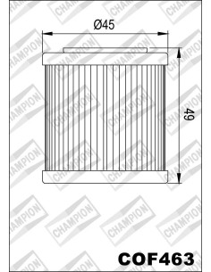 filtro de aceite champion para moto cof463 2