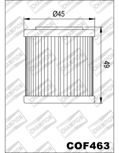 filtro de aceite champion para moto cof463