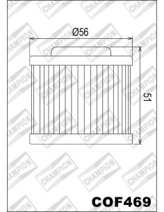 filtro de aceite champion para moto cof469 2