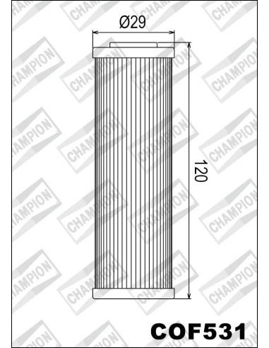 filtro de aceite champion para moto cof531