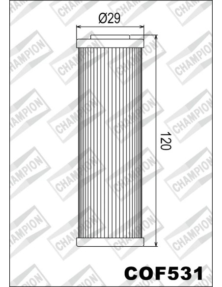 filtro de aceite champion para moto cof531