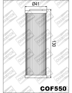 filtro de aceite champion para moto cof550