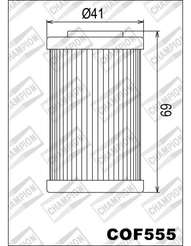 filtro de aceite champion para moto cof555
