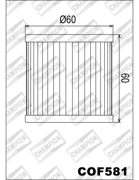 filtro de aceite champion para moto cof581
