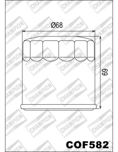 filtro de aceite champion para moto cof582 2