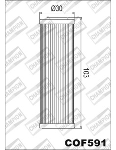 filtro de aceite champion para moto cof591