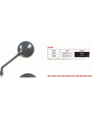 Espejo Cb 500 Izq - FAR1667
