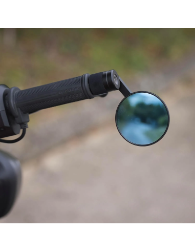 Espejo retrovisor bar end Oxford Circle 360 OX508 negro para manillar 22 mm moto