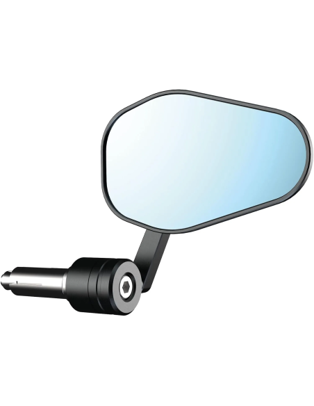 Espejo retrovisor bar end Oxford Shield 360 OX510 negro para manillar 22 mm moto