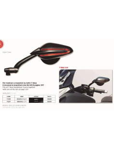 Espejo Super Viper Negro Dcho - FAR7336