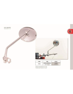 Espejo Universal De Manillar Cromado Brida 22Mm - FAR7314