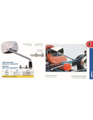 Espejo Vespa Universal Dch - FAR6981K