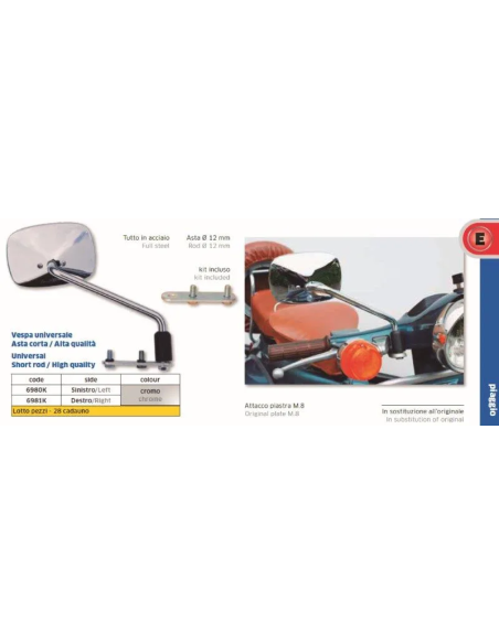 Espejo Vespa Universal Dch - FAR6981K