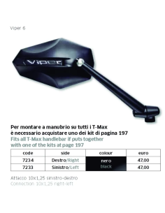 Espejo Viper Aluminio Izquierdo - FAR7233