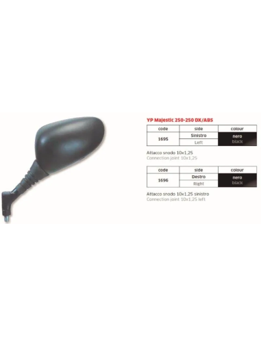 Espejo Yamaha Yp Majestic Dcho 250-250 -Abs - FAR1696