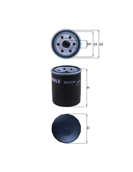 Filtro de aceite Mahle moto OC2176