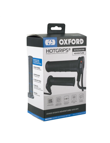 Puños calefactables moto Oxford HotGrips EL399 Touring 22 mm con controlador y 5 niveles