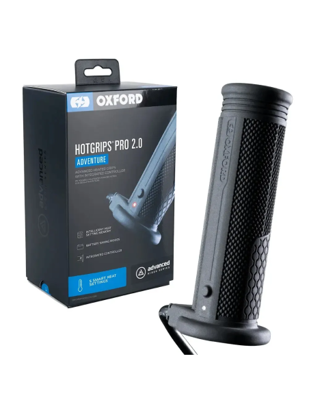 Puños calefactables moto Oxford HotGrips Pro 2.0 Sports EL402 22 mm con controlador integr