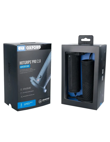 Puños calefactables moto Oxford HotGrips Pro 2.0 Sports EL402 22 mm con controlador integr