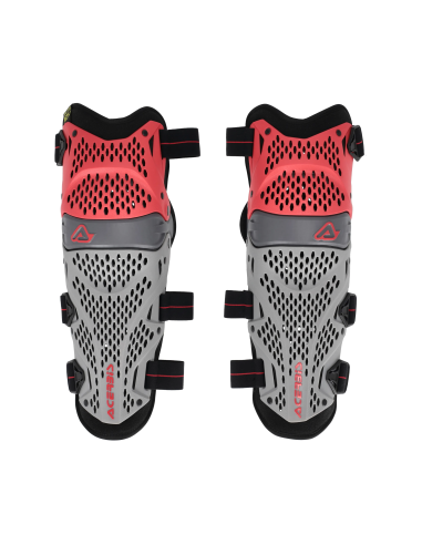 Rodillera Acerbis IMPACT PRO color gris y rojo 0027097.090