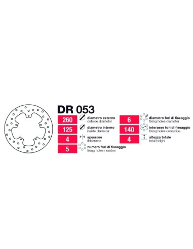 discos de freno del tras piaggio varios dr053