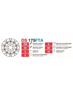 discos de freno delantero yamaha fzr tdm fj ds175fta