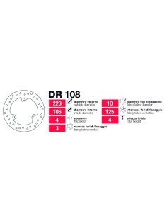 disco de freno delantero honda x8r dr108