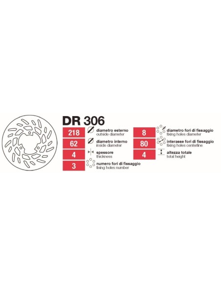 discos de frenotrasero yamaha dt xt tras dr306