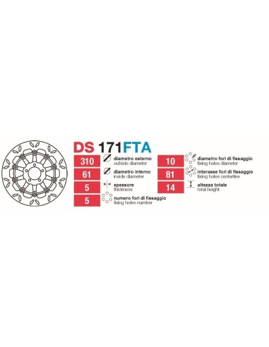 discos de freno delt kawa zx9 zxr zzr ds171fta