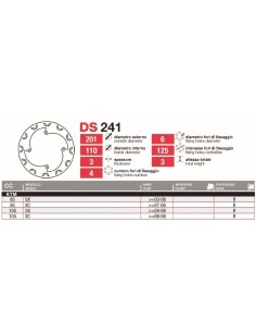 discos de freno tras ktm 85 105 sx xc ds241
