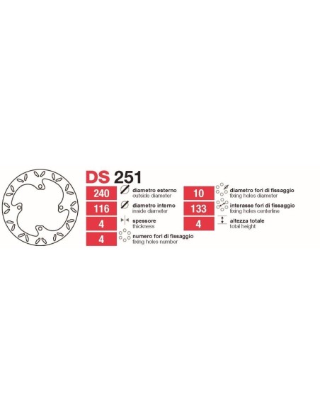 discos de freno tras kawa kl klx suzuki rm ds251