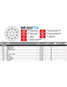 discos de freno delantero flotante dr002fta