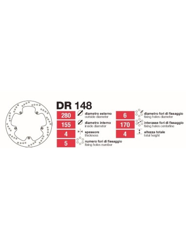 discos de freno delt yamaha tzr50 tuono dr148