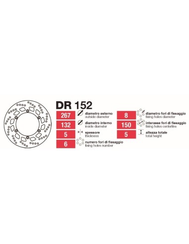 discos de freno delt yamaha rd fzr virago dr152