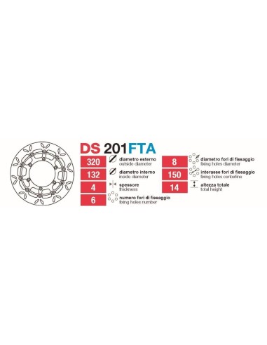 discos de freno delt yamaha xtx ds201fta