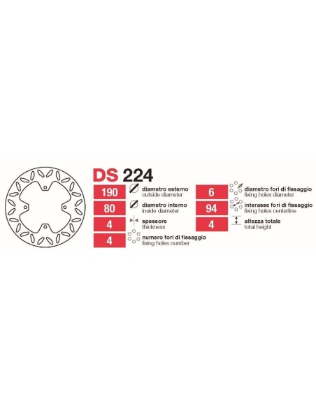 discos de freno tras honda cr crf ds224