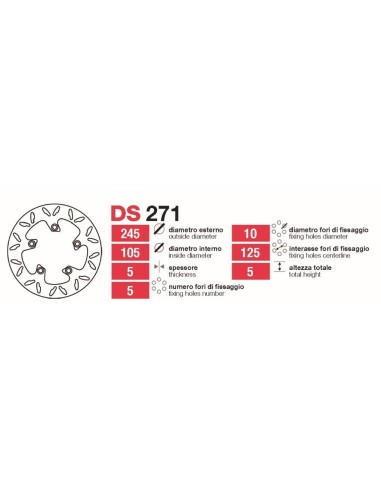 discos de freno tras yamaha fazer mt03 ds271