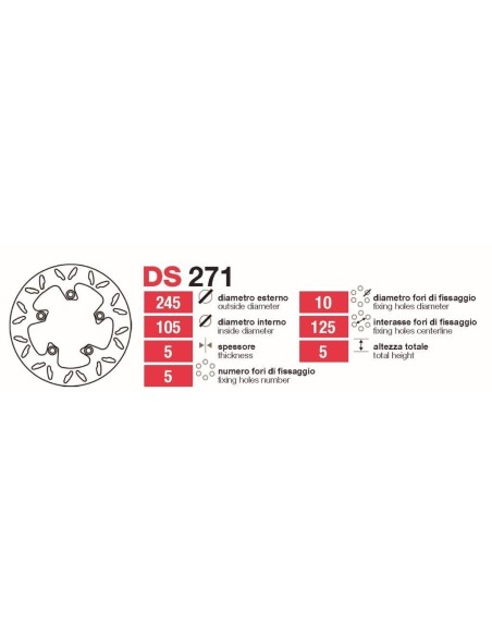 discos de freno tras yamaha fazer mt03 ds271