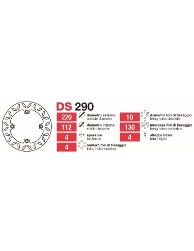 discos de freno tras husqvarna varios modelos ds290