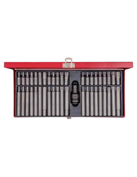 caja de puntas de impacto 10 mm king tony 1043cq 43 piezas hex torx ribe