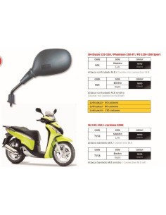 espejo izquierdo honda sh 125 150i 2009 far7153