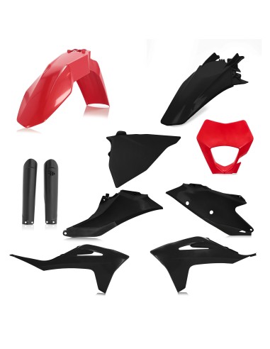 kit completo de plasticos moto acerbis rojo neg 0024633 gasgas ec 250 300 250f 350f 2021