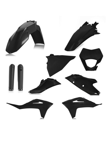 kit completo de plasticos moto negro acerbis 0024633 gasgas ec 250 300 250f 350f 2021 2023