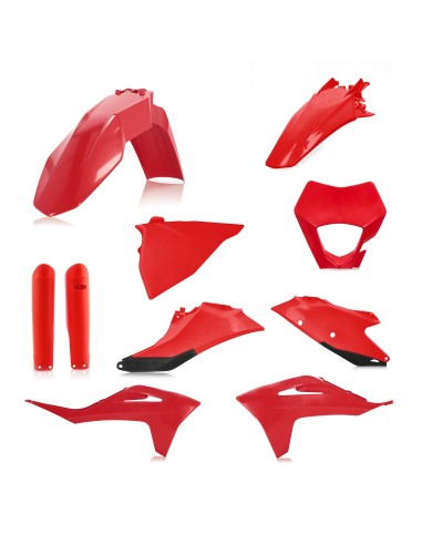 kit completo de plasticos rojo moto acerbis 0024633 gasgas ec 250 300 250f 350f 2021 2023