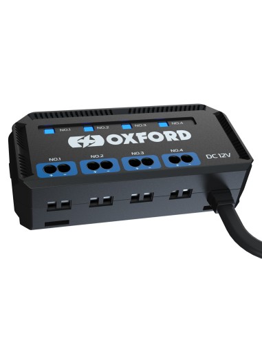 caja de conexiones 12v oxford el112 con rele y 4 salidas con fusible para moto