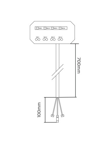 caja de conexiones 12v oxford el112 con rele y 4 salidas con fusible para moto